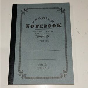 Premium notebook A6 5mm grid 52 sheets